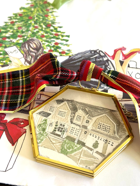 A Mini Home Portrait Hexagon Ornament