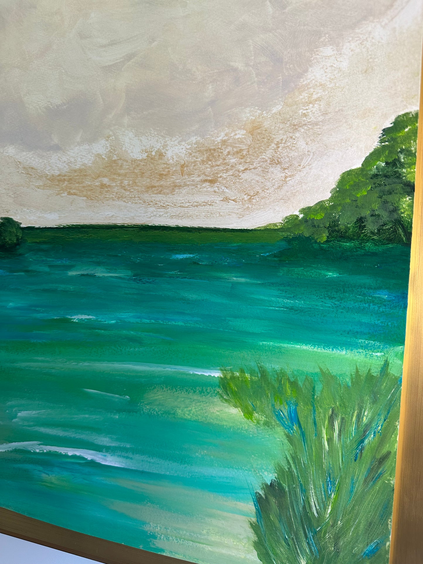 Golden Marshland Original Painting