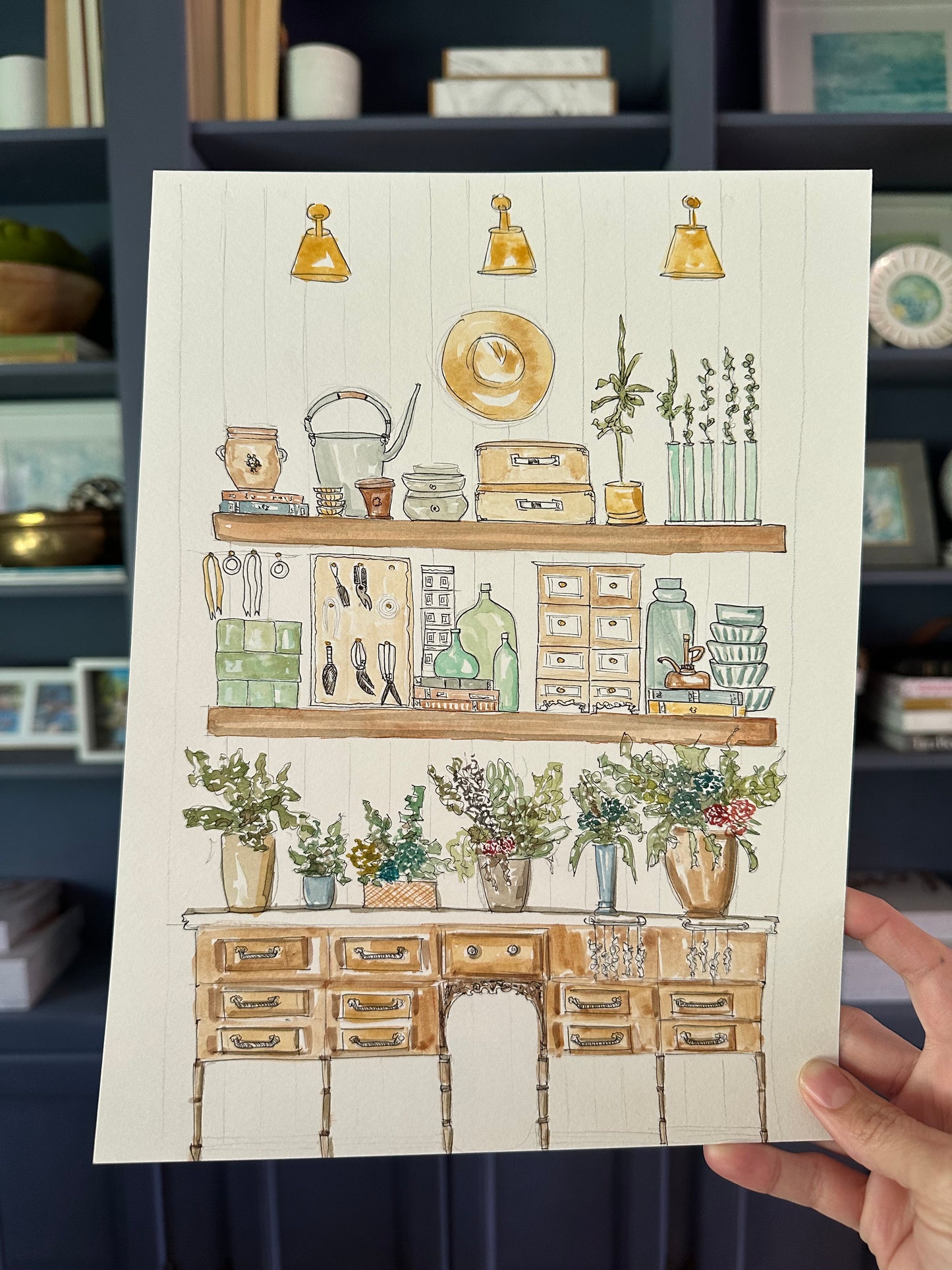 A Florist Illustration Original