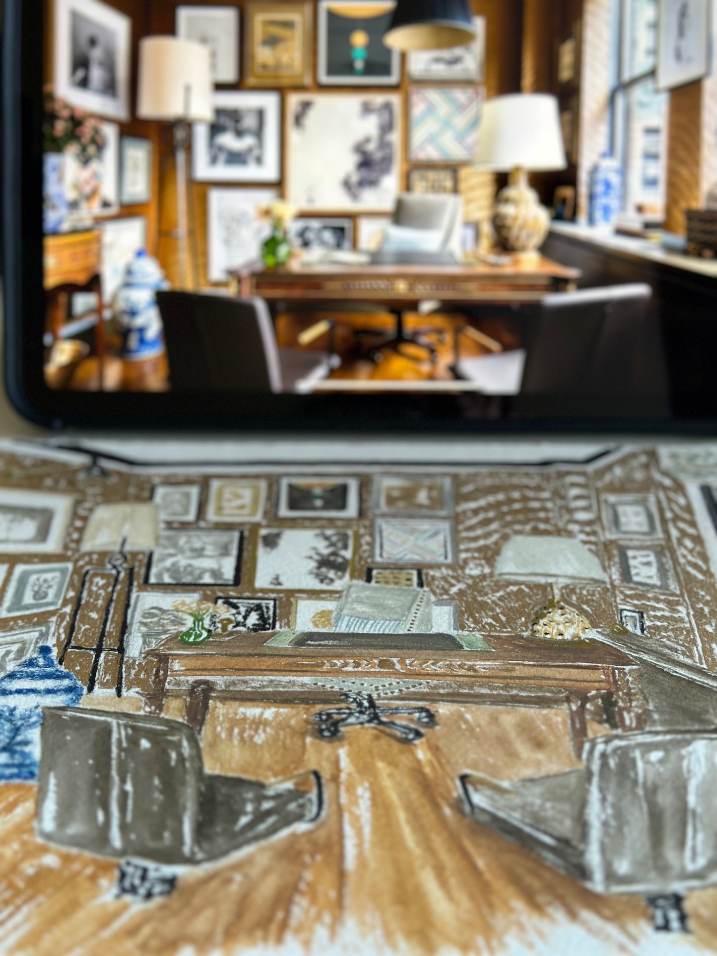 Custom Interior Illustration 9x12