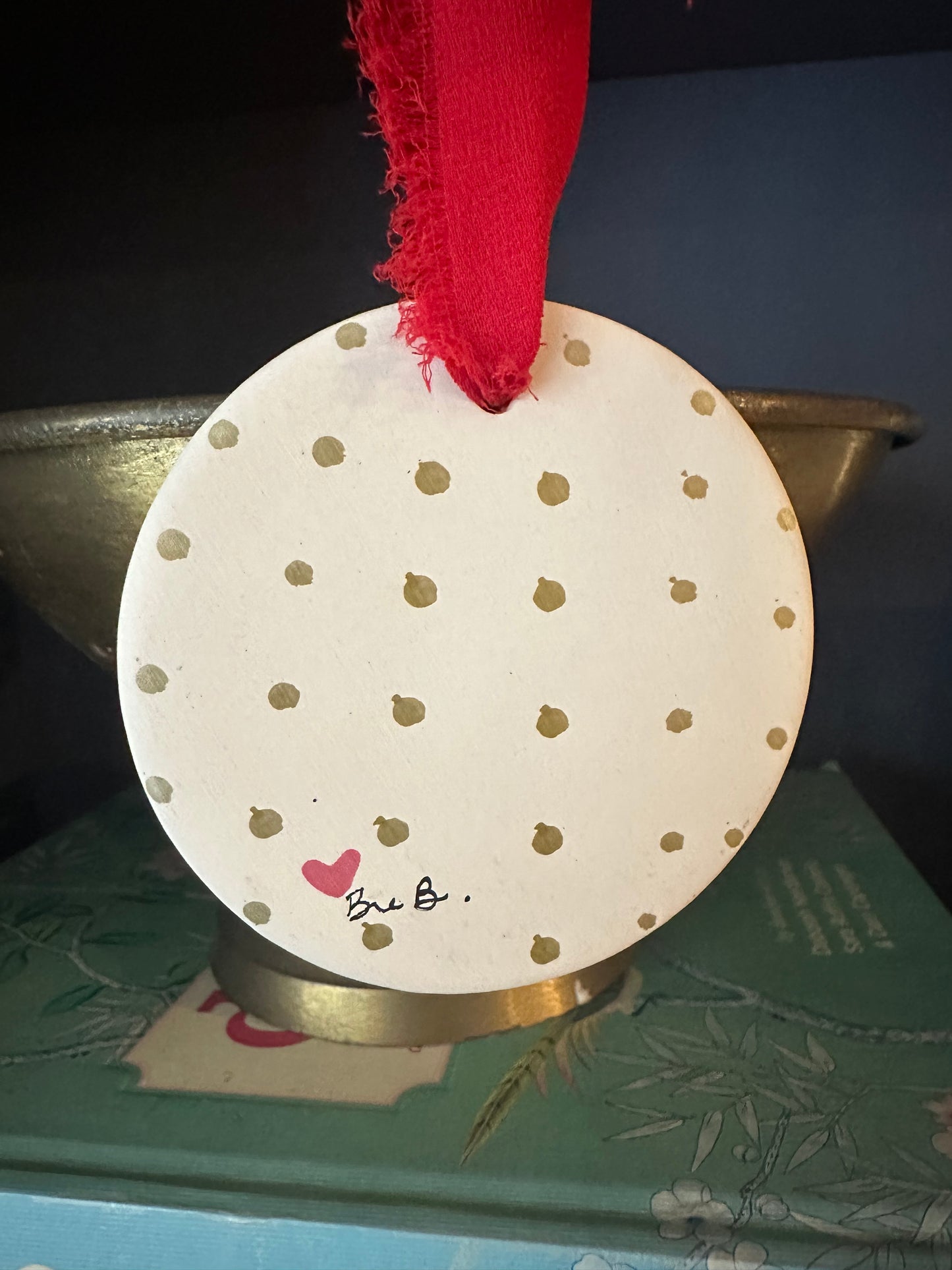 The Bow On The Boulevard Handpainted Ornament