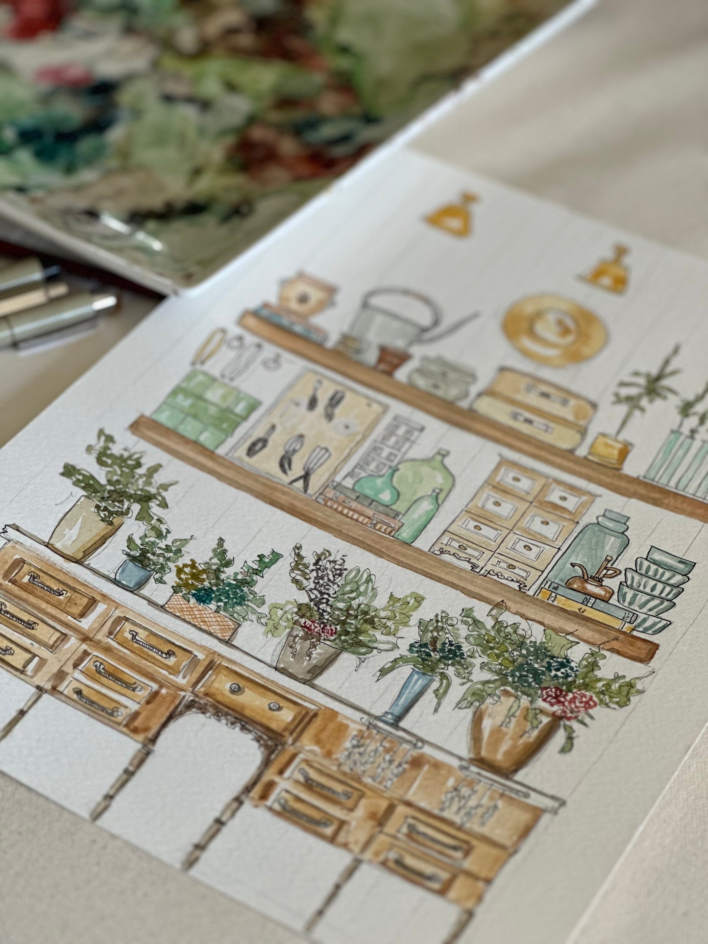 A Florist Illustration Original