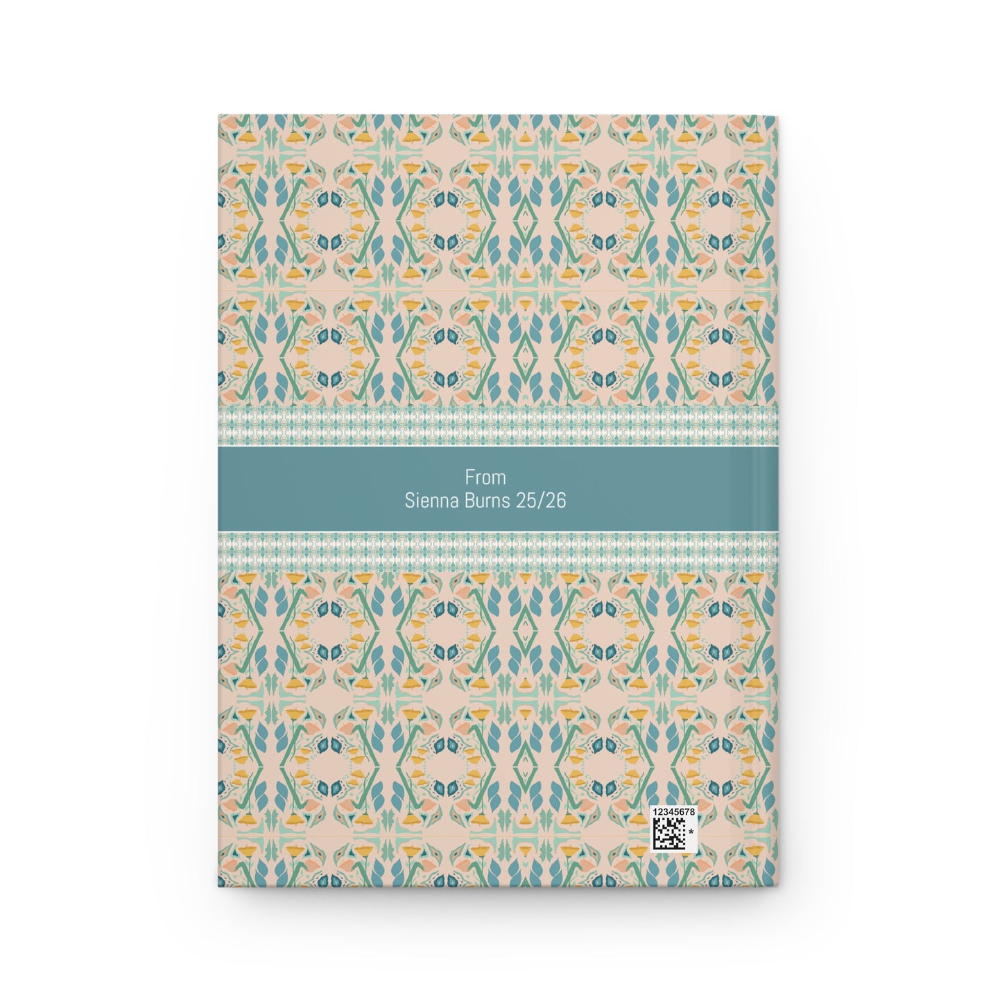 Personalized Floral Pattern Hardcover Journal Matte - Custom Name, Customizable Notebook, Flower Design Diary, Unique Gift for Her, Personal