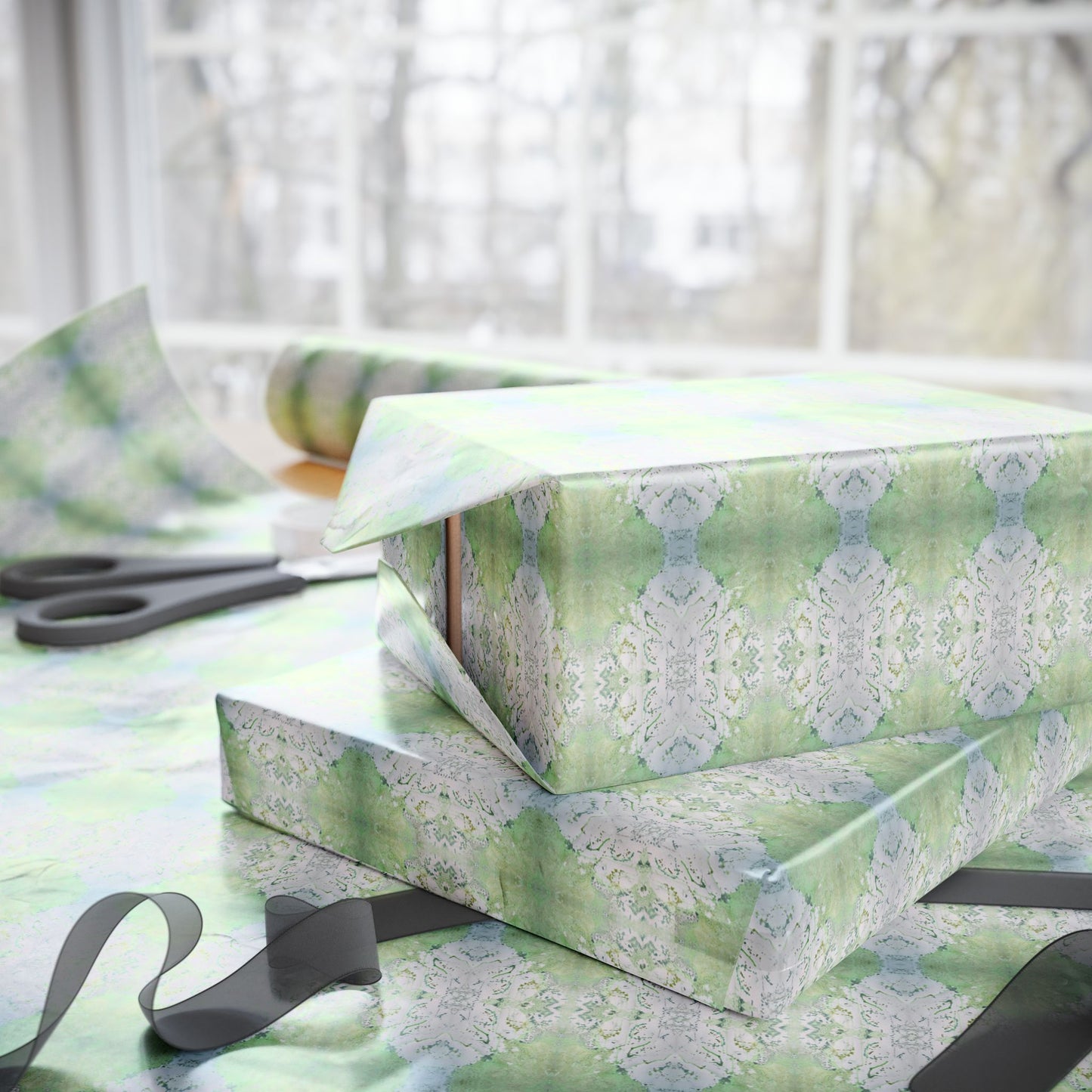 Classic Green Motif Wrapping Paper