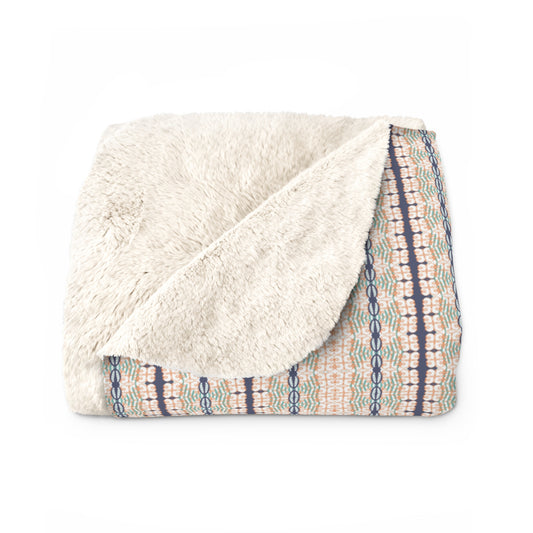 Bohemian Warm Sherpa Fleece Blanket, Soft Plush