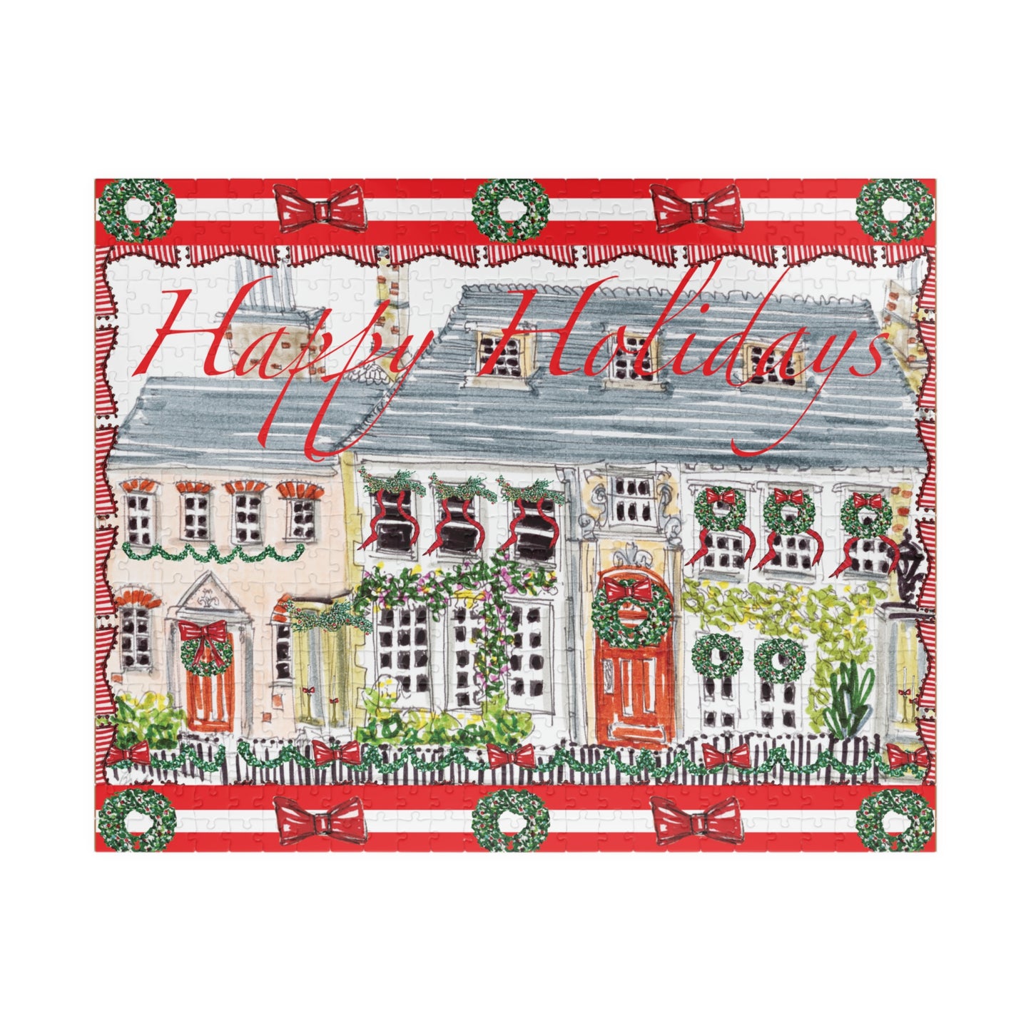 Happy Holiday Cozy Cottage Christmas Puzzle, jigsaw puzzle 500 pc