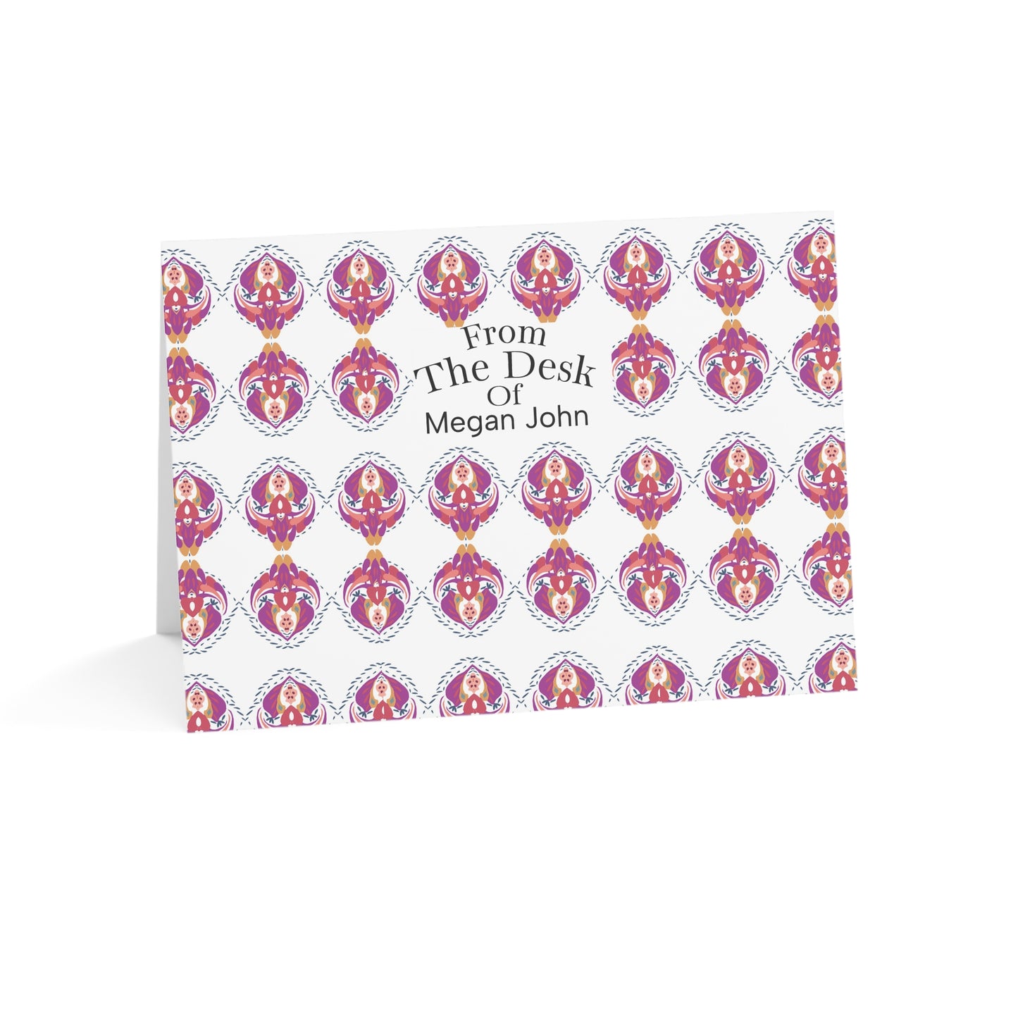 Greeting Cards, Colorful Personalized Stationery, From The Desk Of Custom Cards, Set of 10 ,30 50, Personalized Greeting Cards Pack, Note