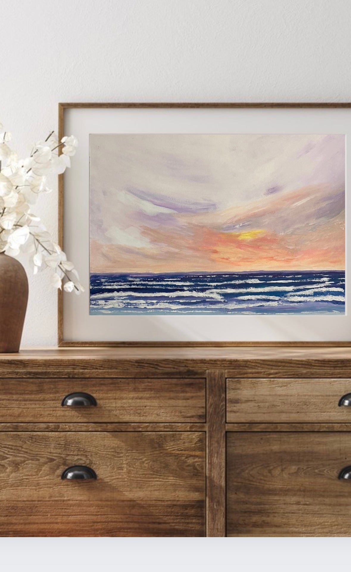 Purple Tides Beach Original Painting