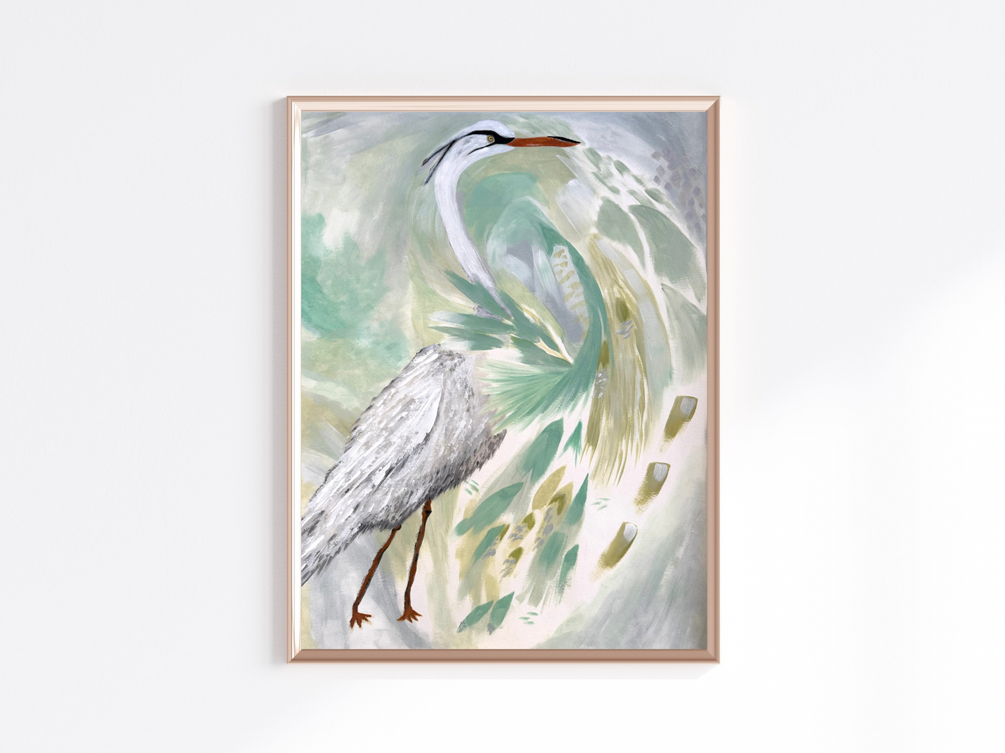 Spring Stork Painting Original
