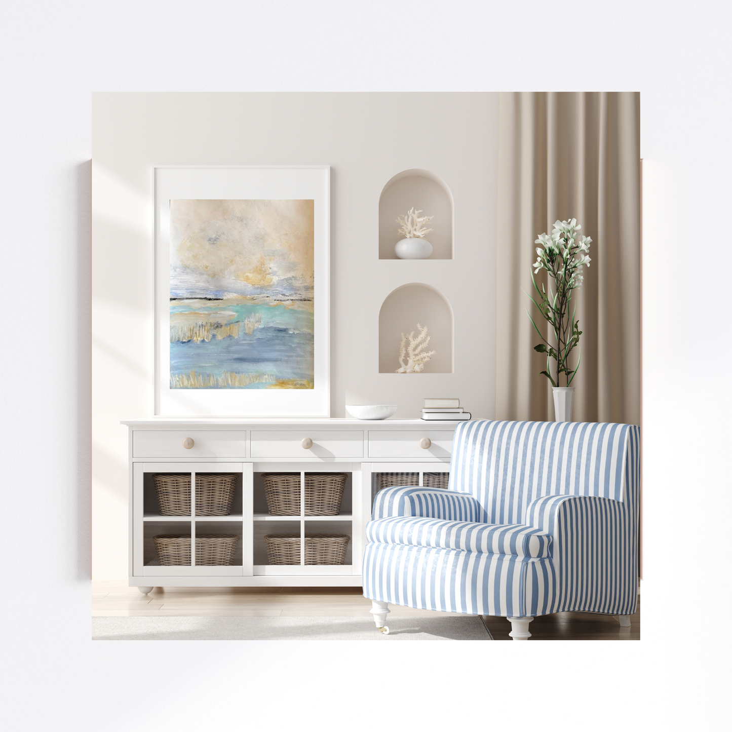 Across the Lagoon Coastal Original Painting