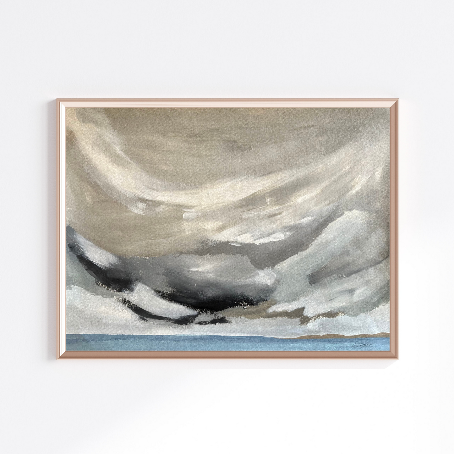 Blustery Beach Day Coastal Original Painting