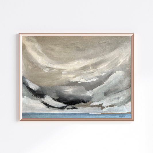 Blustery Beach Day Coastal Original Painting
