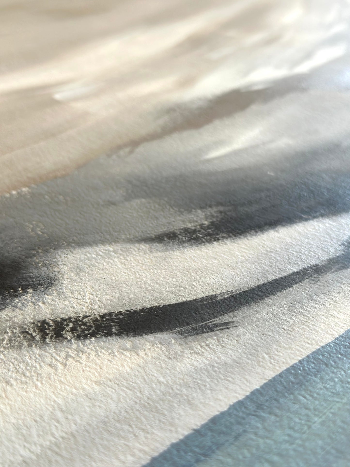 Blustery Beach Day Coastal Original Painting