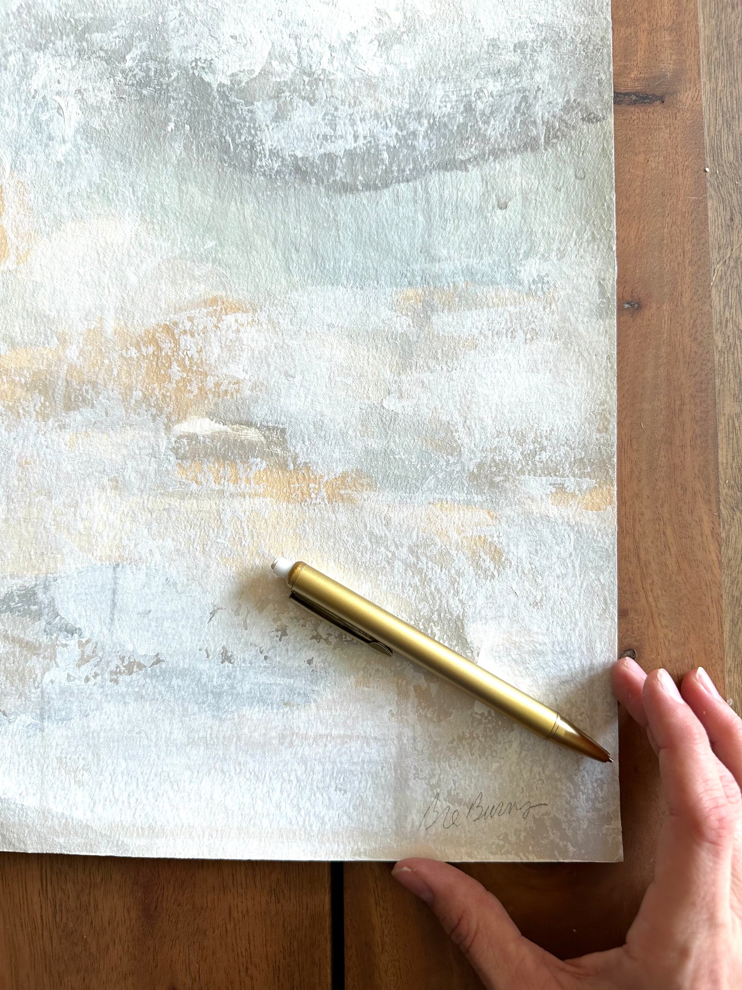 Original Abstract Neutral Painting