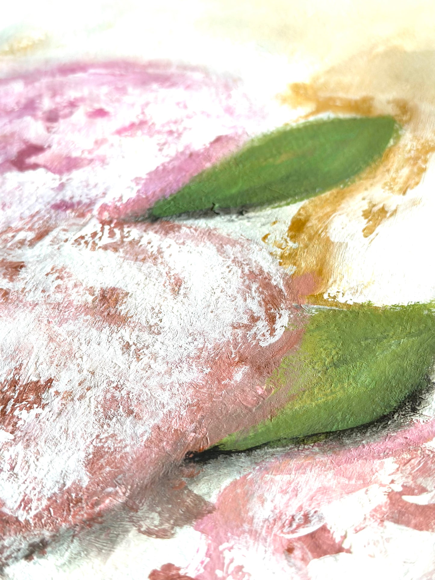 Pretty Sweet Peony Painting Set of Two Original