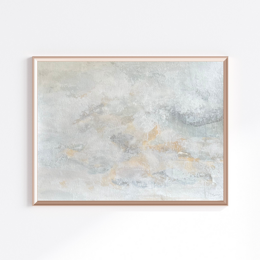 Original Abstract Neutral Painting