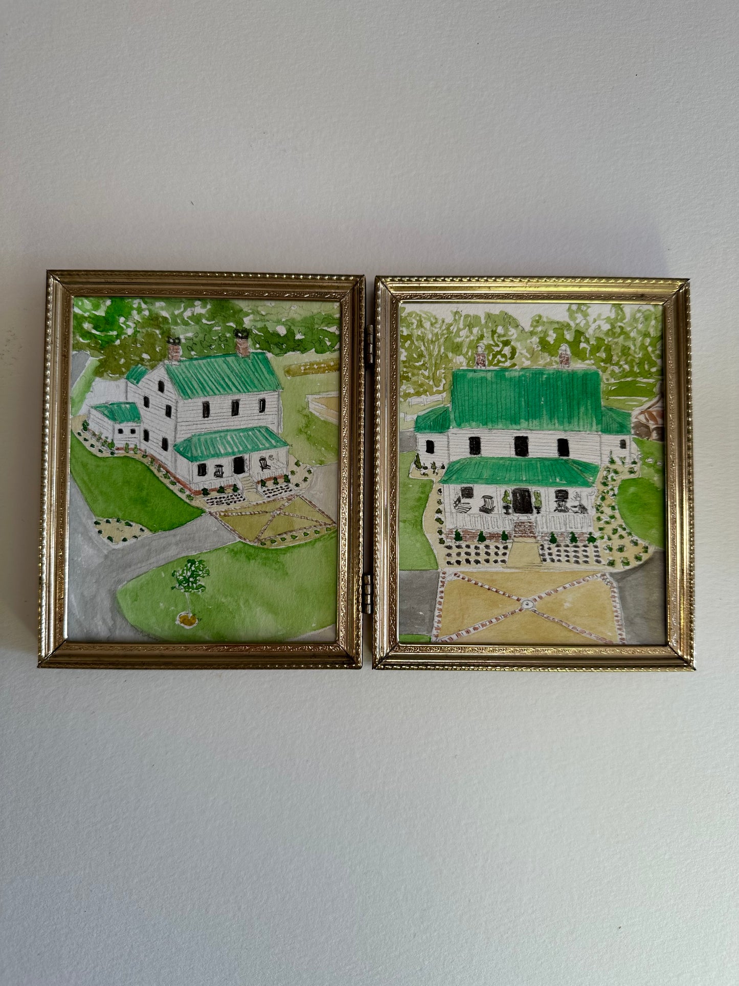 Custom Home Portrait  2 (5x7) Gold Frame