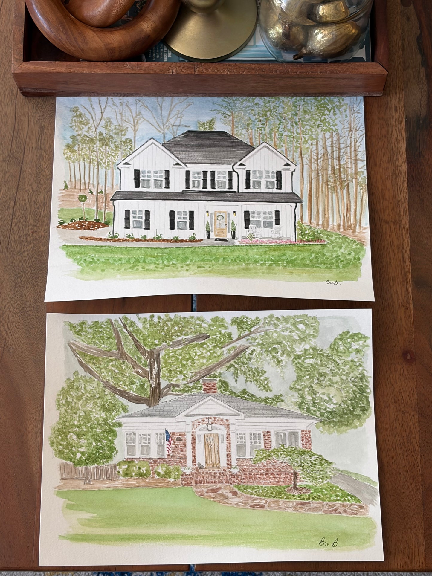 (2) Custom Home Portraits for Georgia