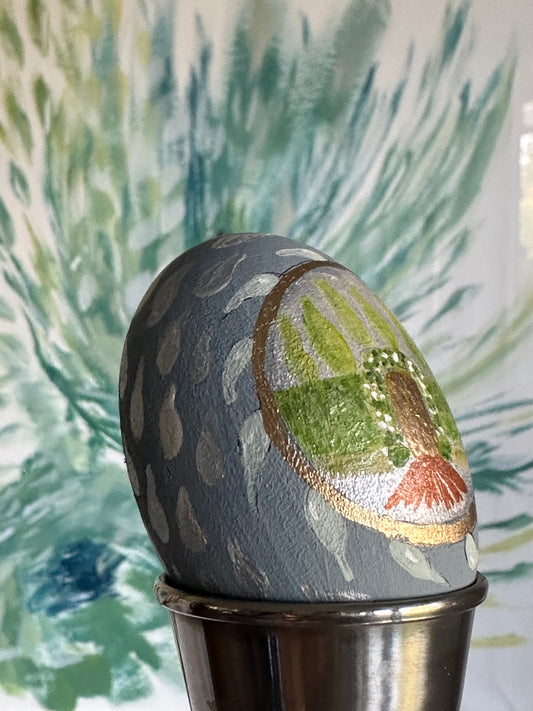 A Secret Garden Wood Egg