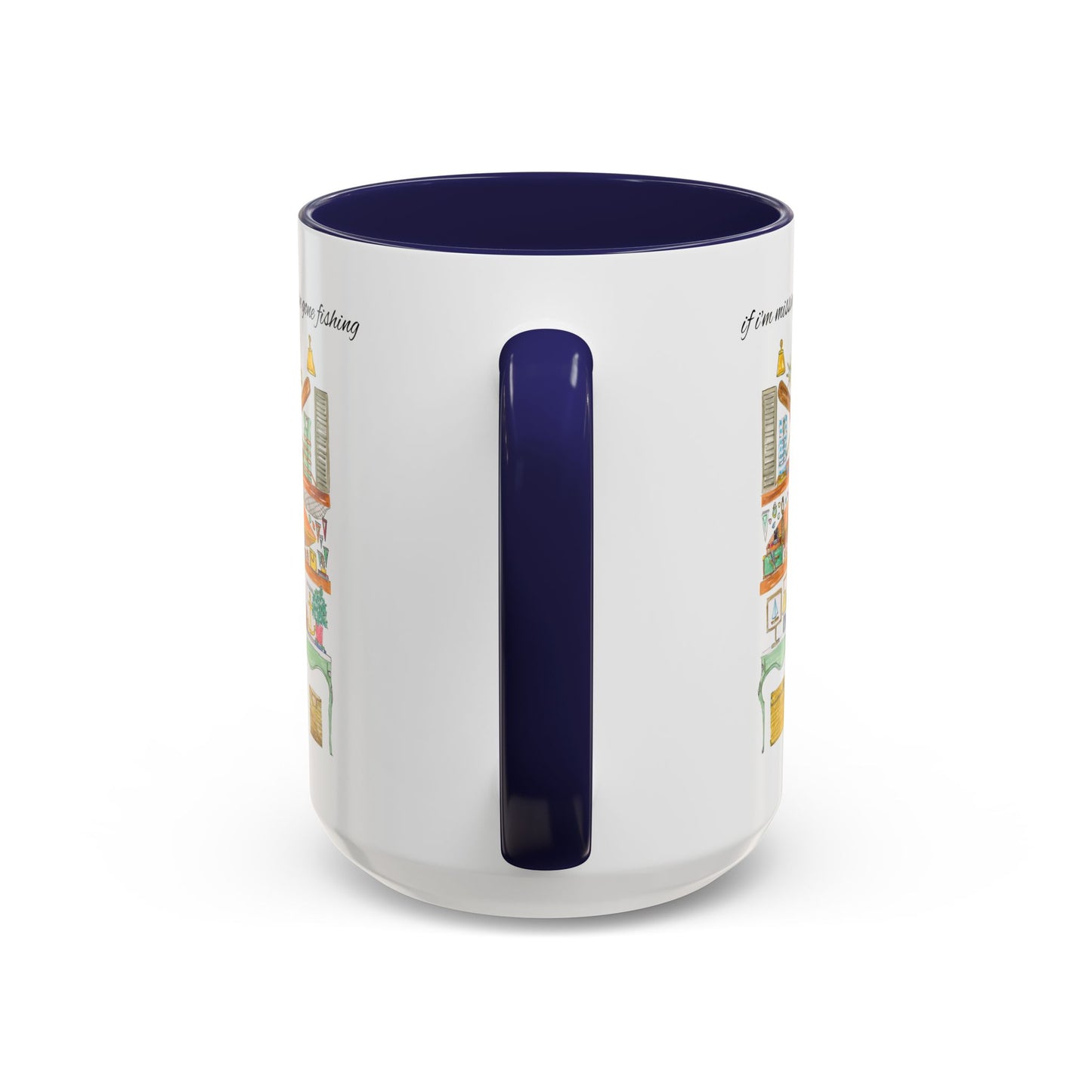 Artistic and unique illustration I've Gone Fishing Mug