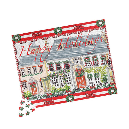 Happy Holiday Cozy Cottage  Christmas Puzzle, jigsaw puzzle 500 pc