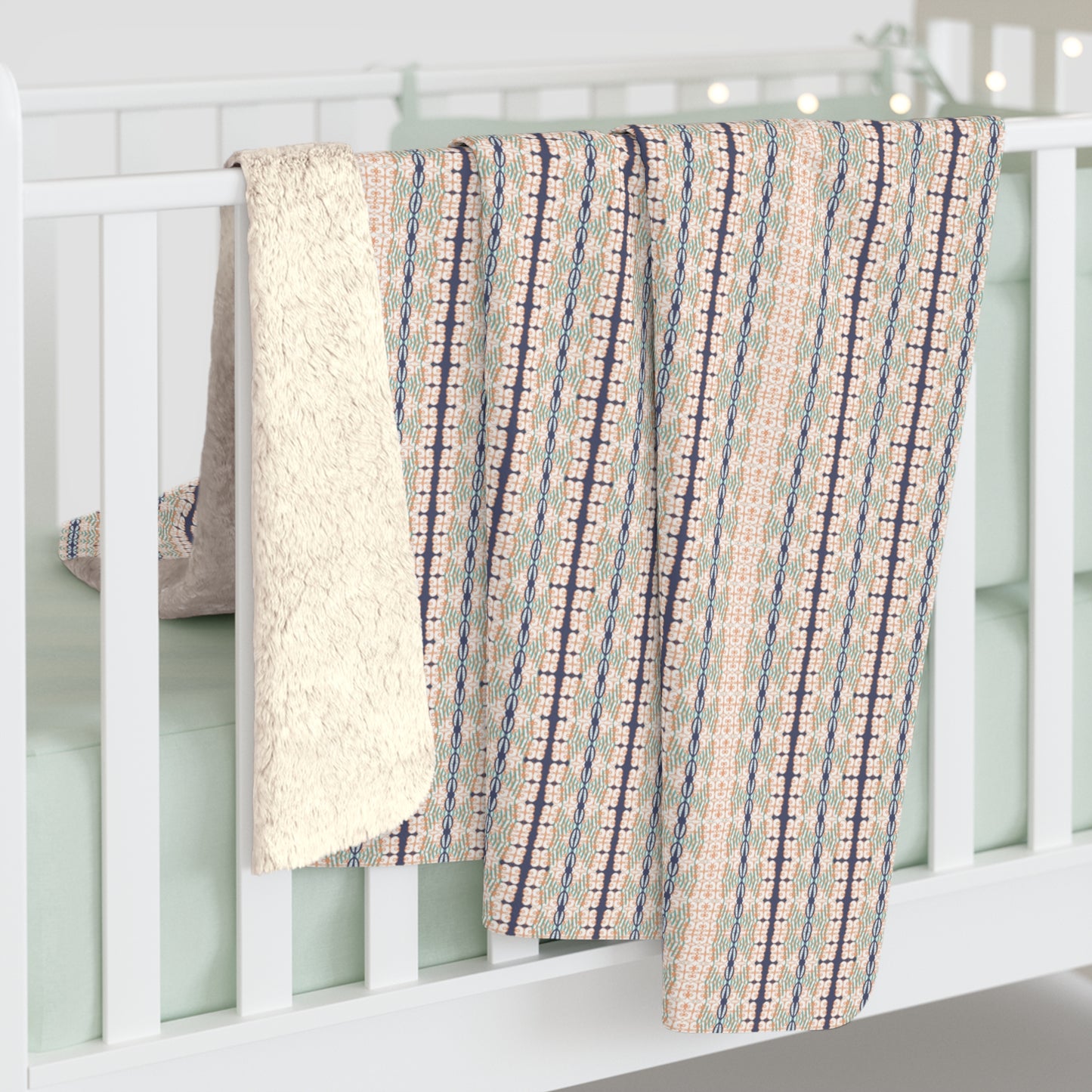 Bohemian Warm Sherpa Fleece Blanket, Soft Plush