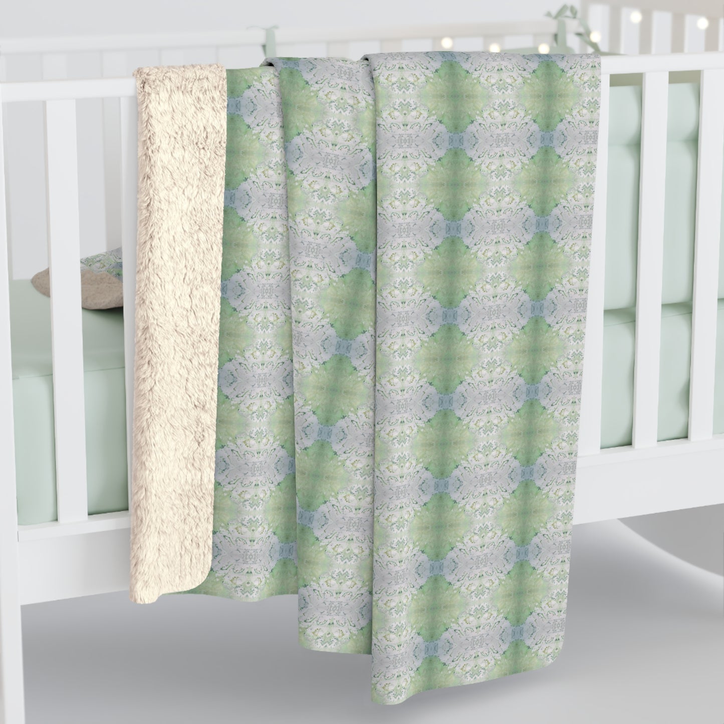 Classic Green Motief Cozy Throw Blanket