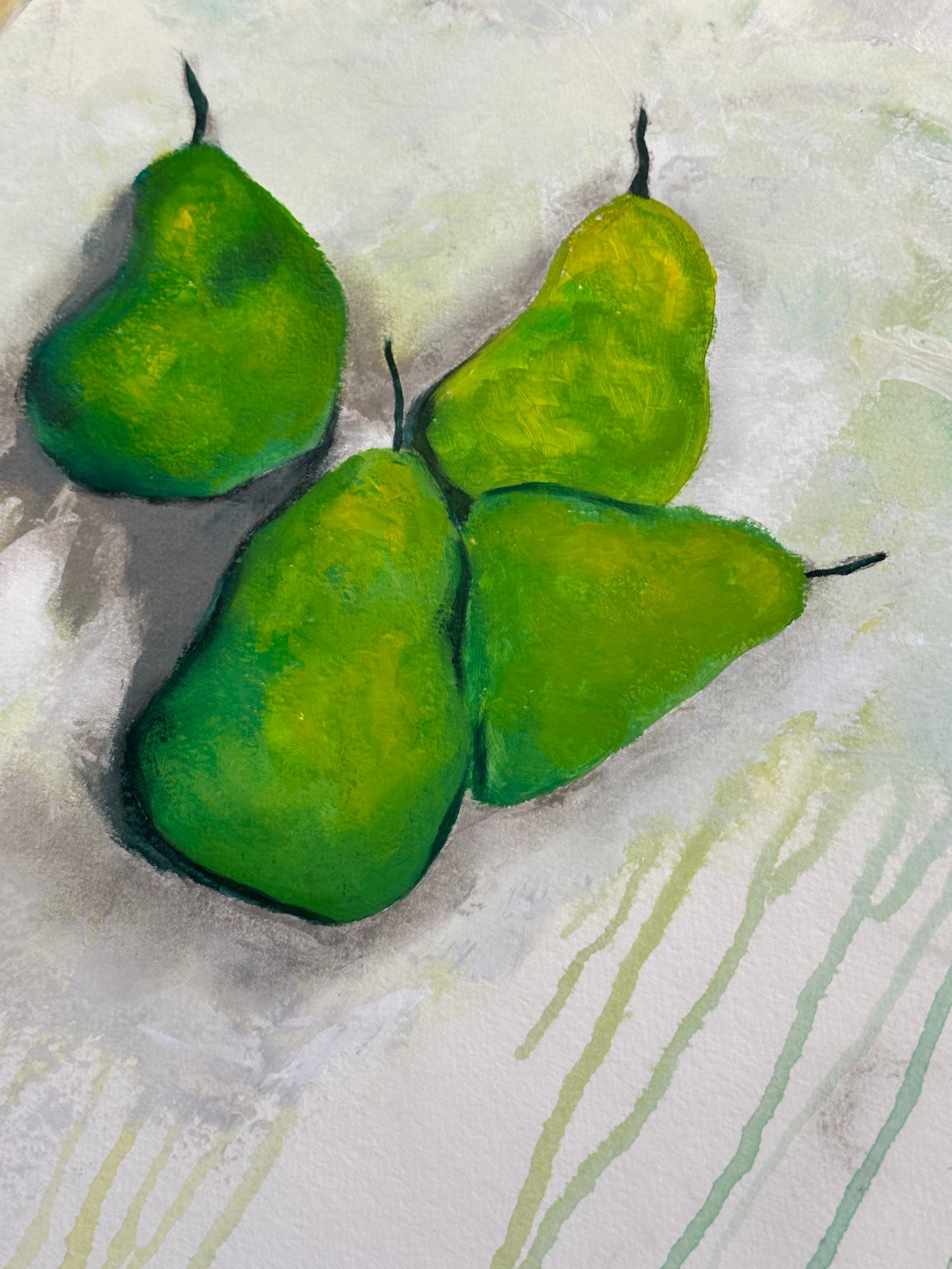 Dripping Pears Painting