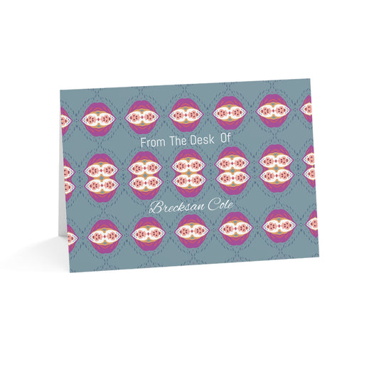 Custom Greeting Cards, From The Desk Of Colorful Personalized Stationery, From The Desk Of Custom Cards, Set of 10 ,30 50, Personalized Greeting Cards Pack, Note