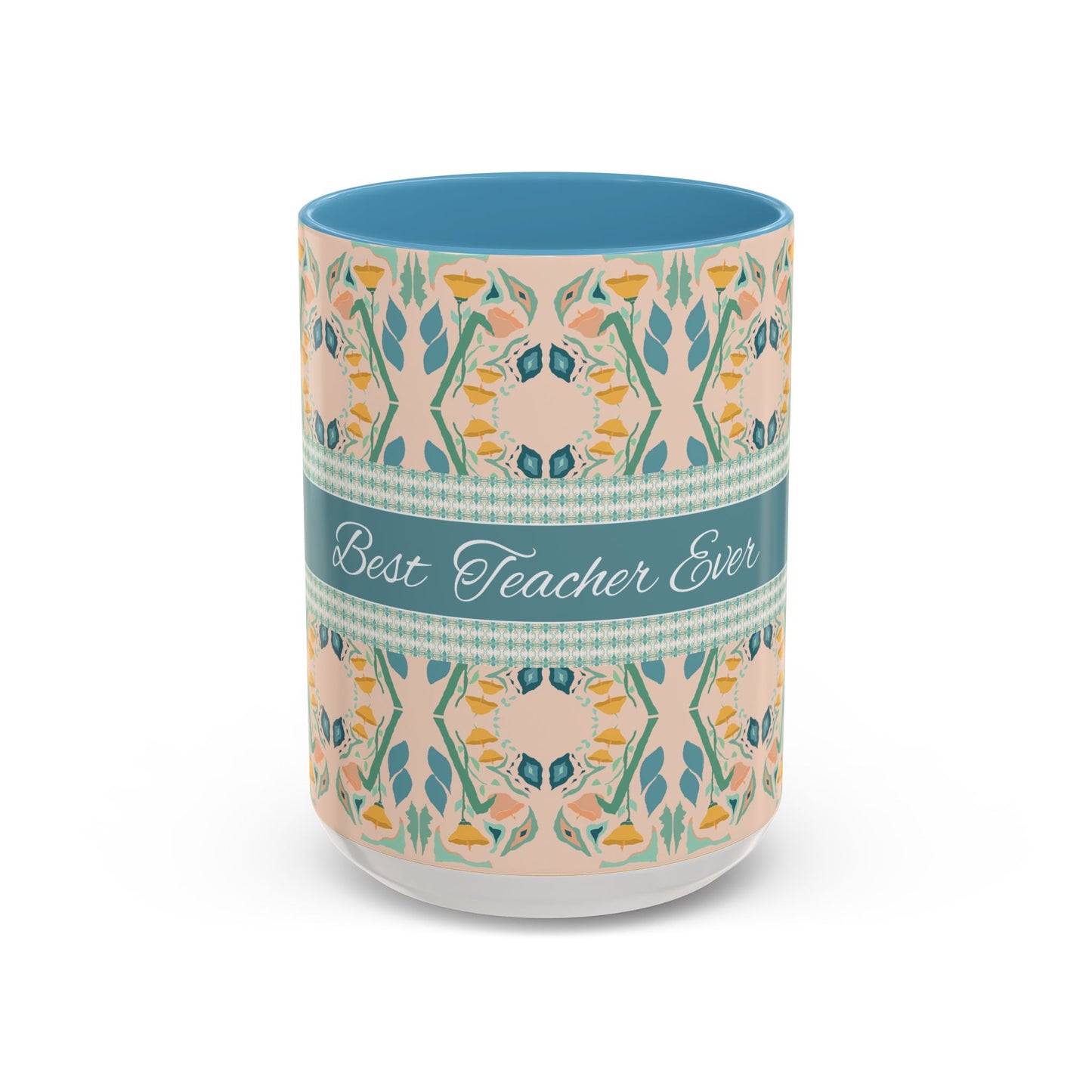 Personal Teacher Mug Floral Thank You Gift Best Teacher Ever