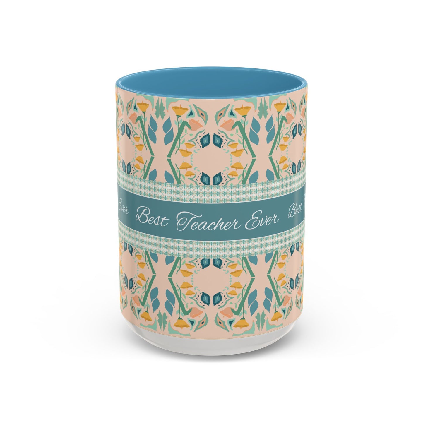 Personal Teacher Mug Floral Thank You Gift Best Teacher Ever