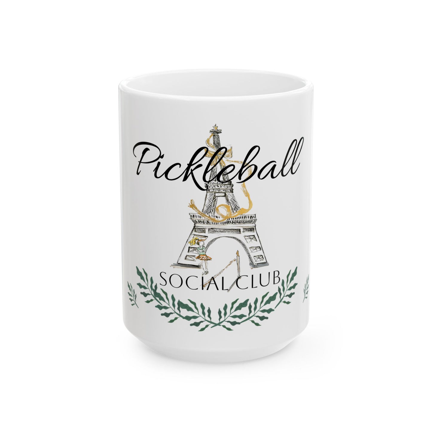 Pickleball Mug, Paris Pickleball Court Mug Gift