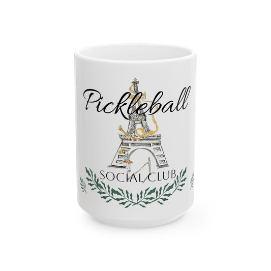 Pickleball Mug, Paris Pickleball Court Mug Gift