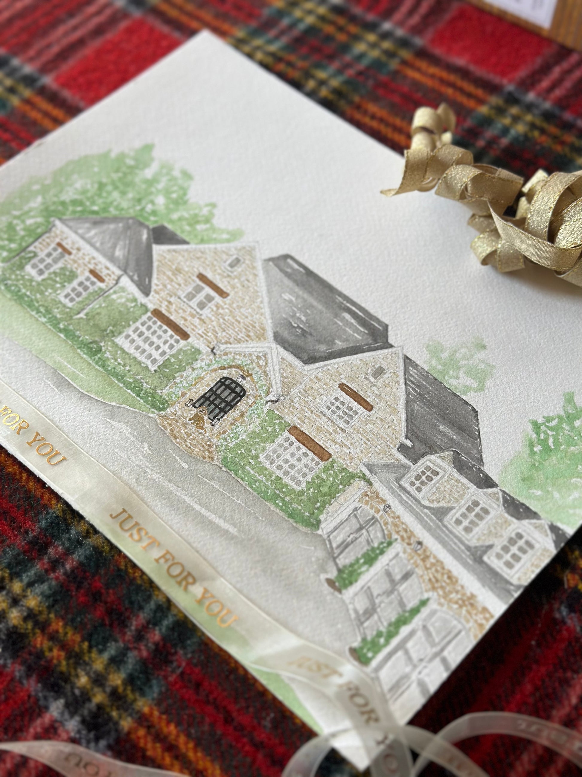 Custom Watercolor House Portrait | Personalized Home Illustration Gift ...