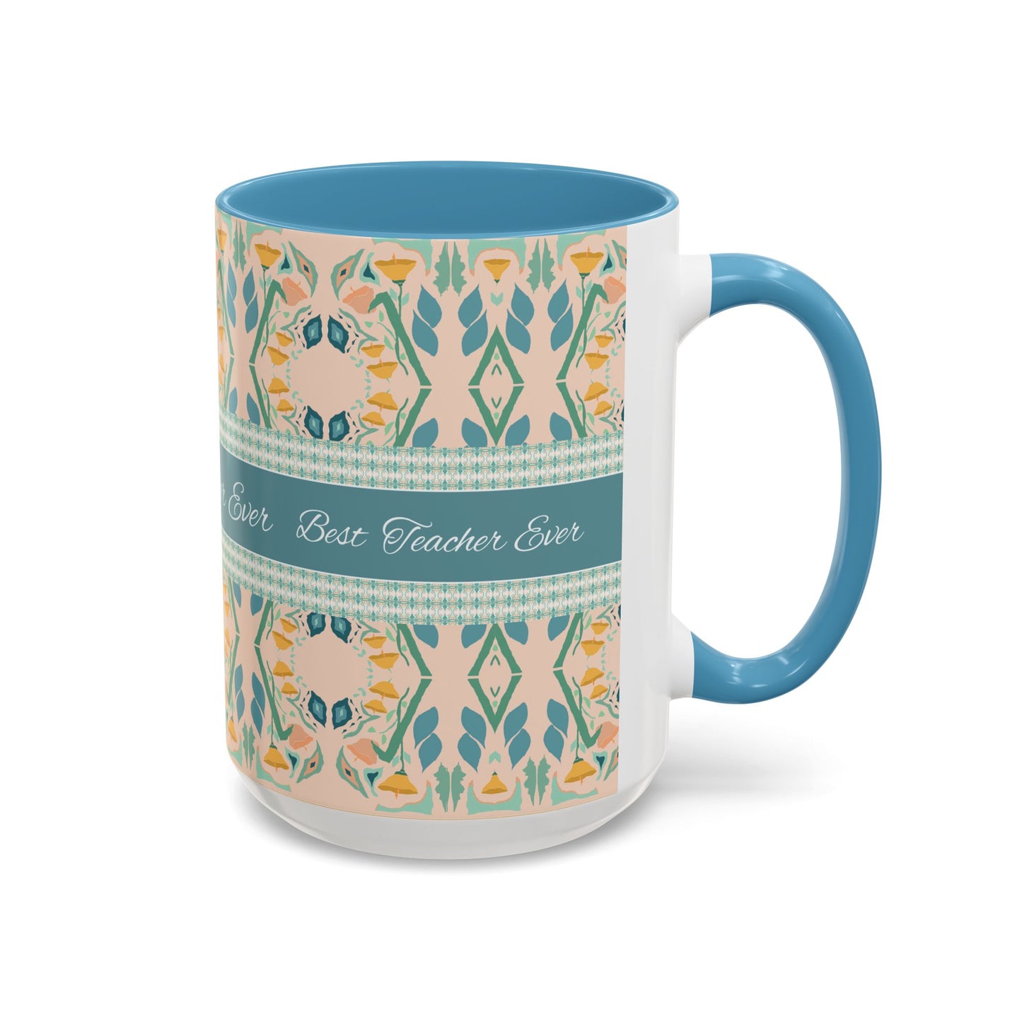 Personal Teacher Mug Floral Thank You Gift Best Teacher Ever